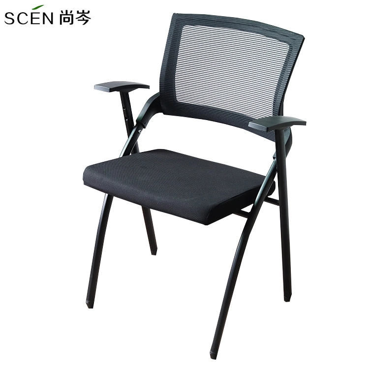 Meeting Room Conference Folding Black Fabric Mesh Office Chair