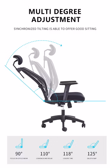 Heißverkaufter moderner Bürostuhl, Freizeitstuhl mit Netzrücken, anhebbarer, drehbarer Bürostuhl