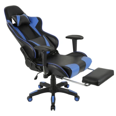 Gaming-Stuhl mit Kippmechanismus, verstellbare Sitzhöhe, Bürostuhl, Relax-Stuhl, Drehstuhl, Stuhl, Rennstuhl, Bürodrehstuhl mit Kopfstütze, Wbb17059